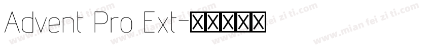 Advent Pro Ext字体转换